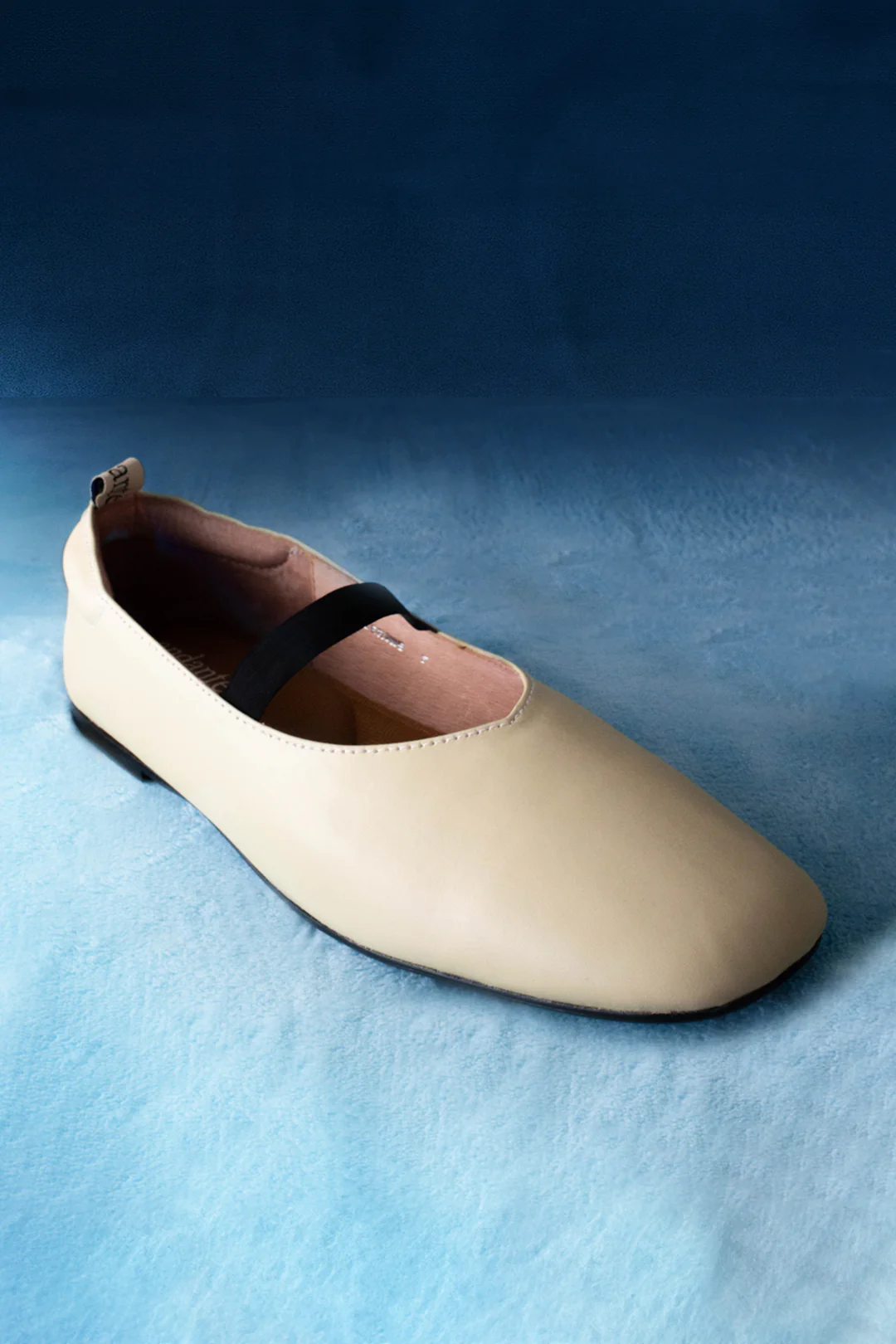 The Ballerine Flat in Cream (with garter strap) - Image 3