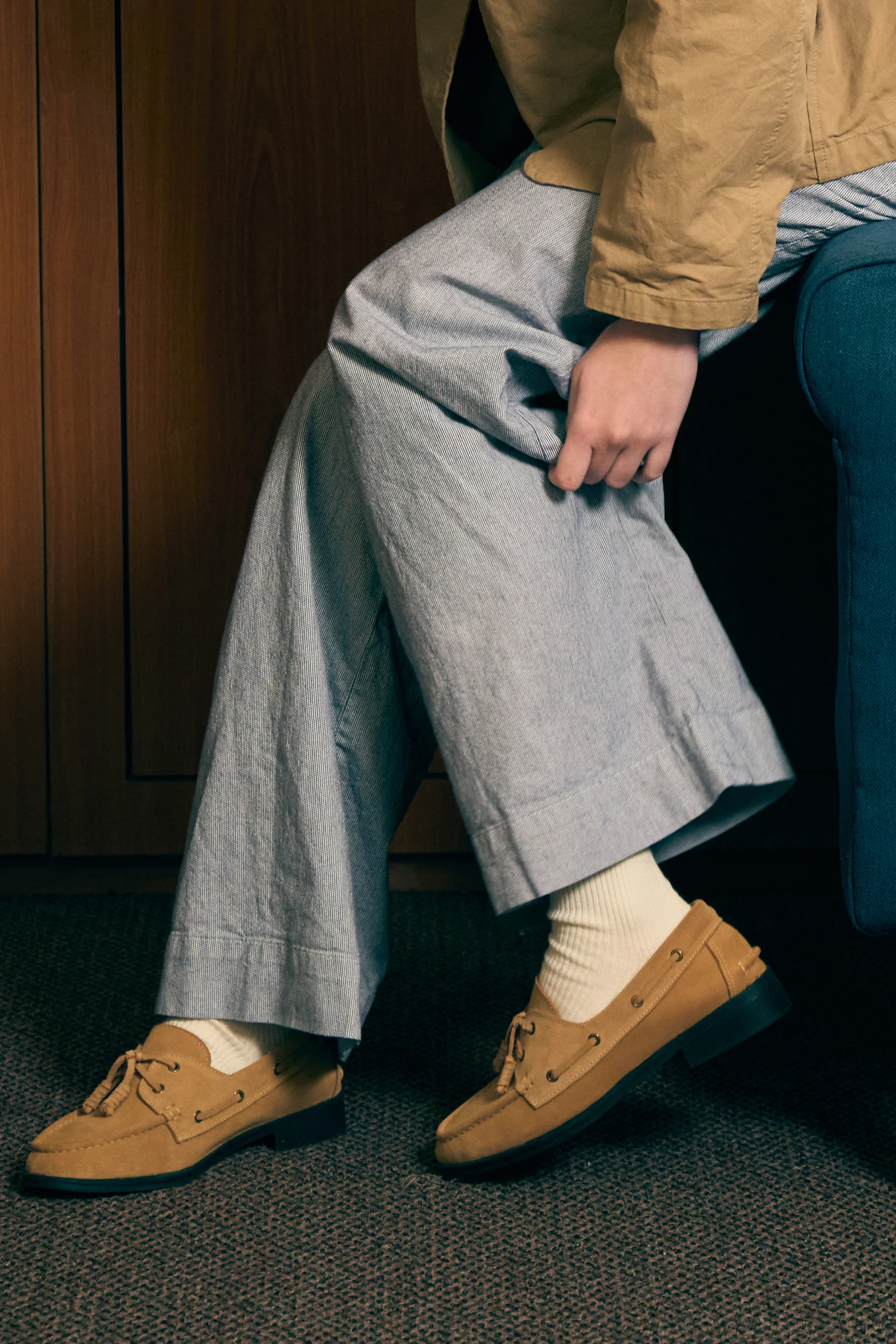 The Boat Loafer in Khaki Suede - Image 3