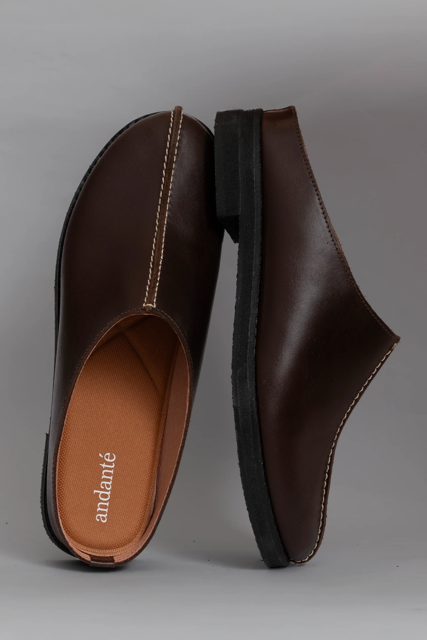 The Clog Mule in Antique Brown - Image 6