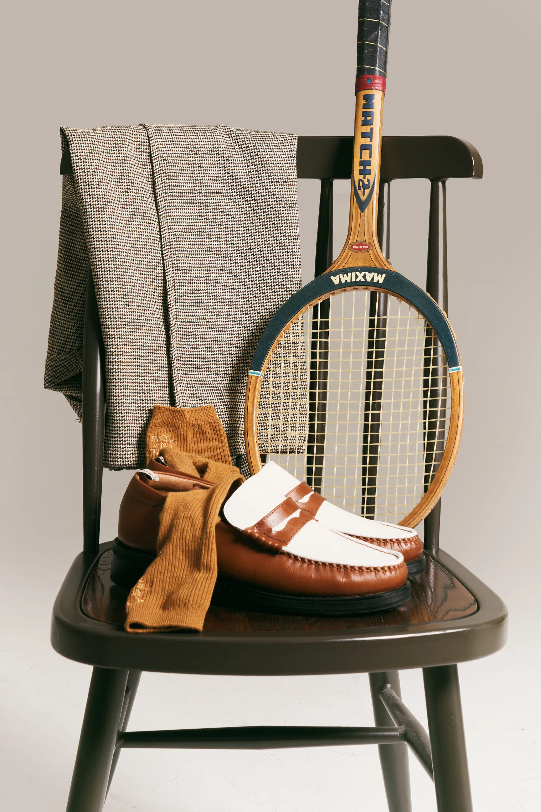 The Penny Loafer in Tan and White - Image 4