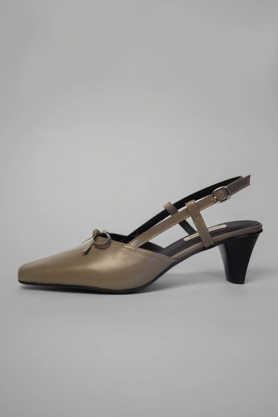 The Ribbon Kitten Heel in Antique White - Image 3