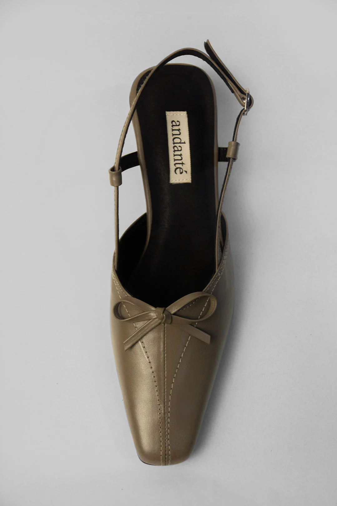 The Ribbon Kitten Heel in Antique White - Image 5