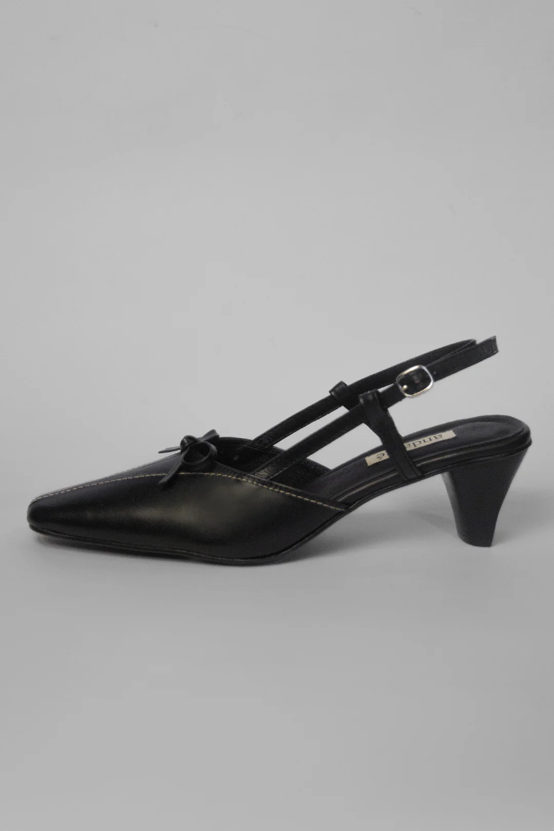 The Ribbon Kitten Heel in Black - Image 3