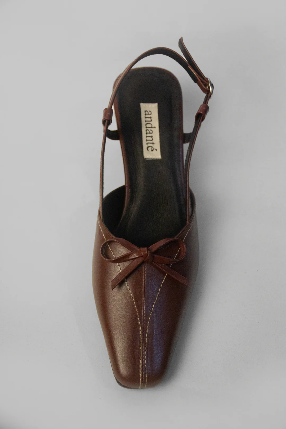 The Ribbon Kitten Heel in Mahogany - Image 3