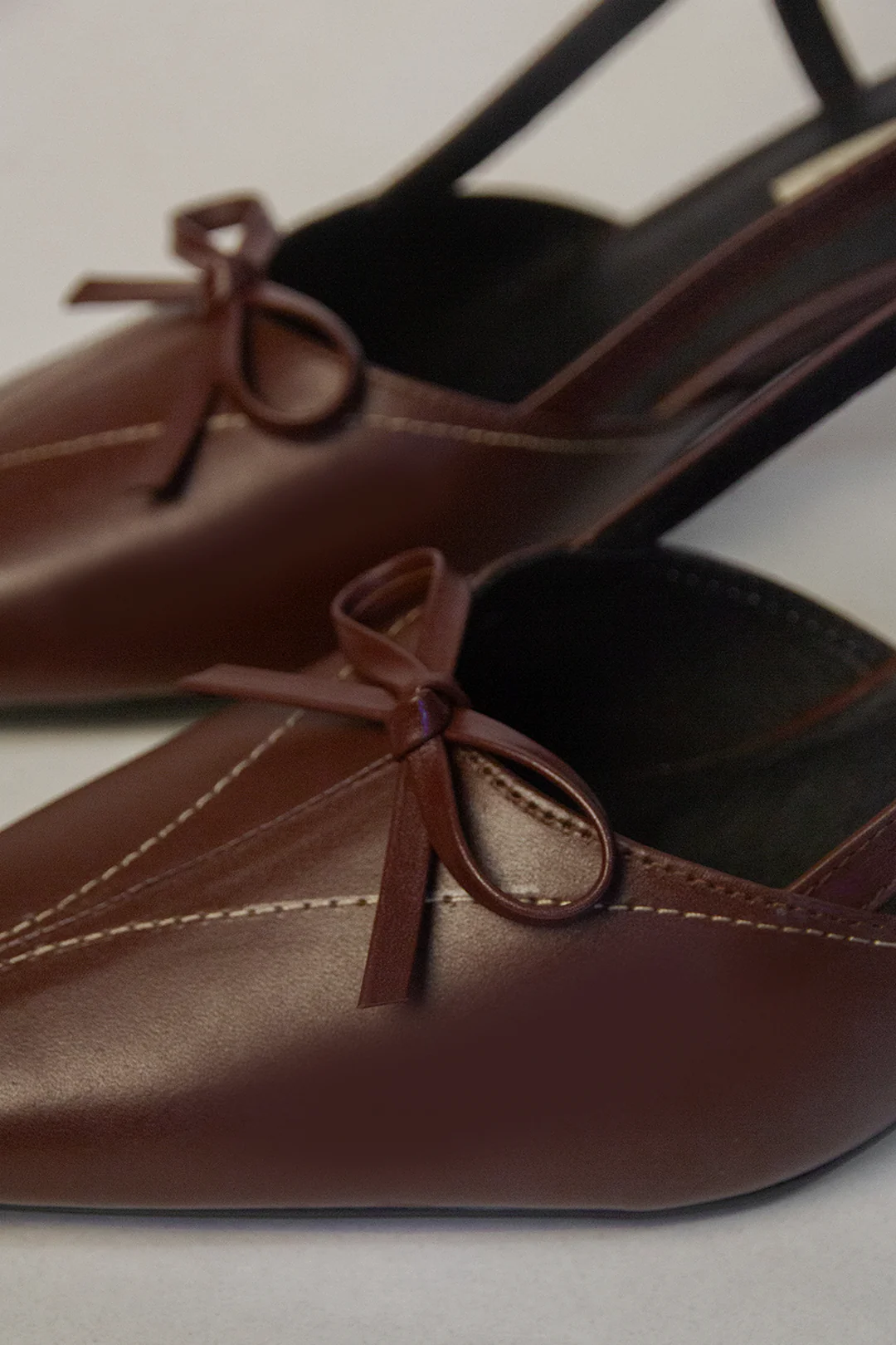 The Ribbon Kitten Heel in Mahogany - Image 4