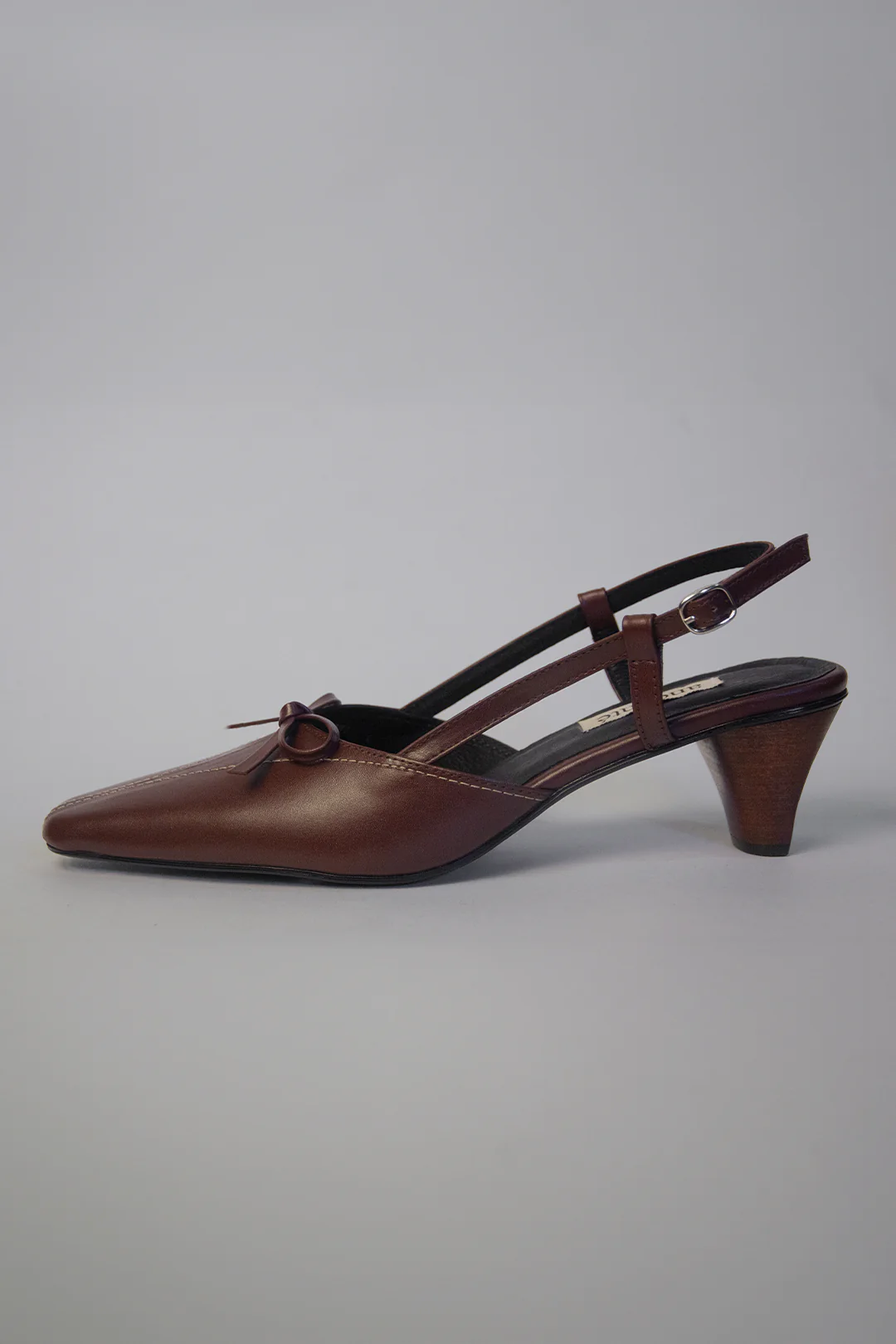 The Ribbon Kitten Heel in Mahogany - Image 5